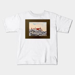 Old Main in the Snow Kids T-Shirt